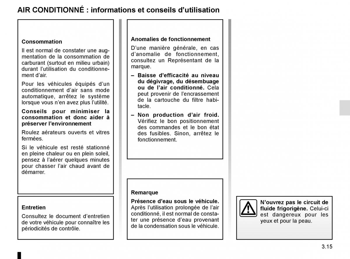 Renault Kangoo II 2 manuel du proprietaire / page 147