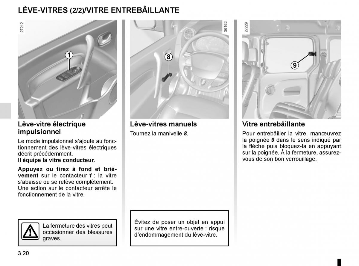 Renault Kangoo II 2 manuel du proprietaire / page 152