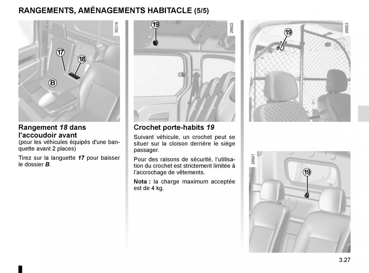 Renault Kangoo II 2 manuel du proprietaire / page 159