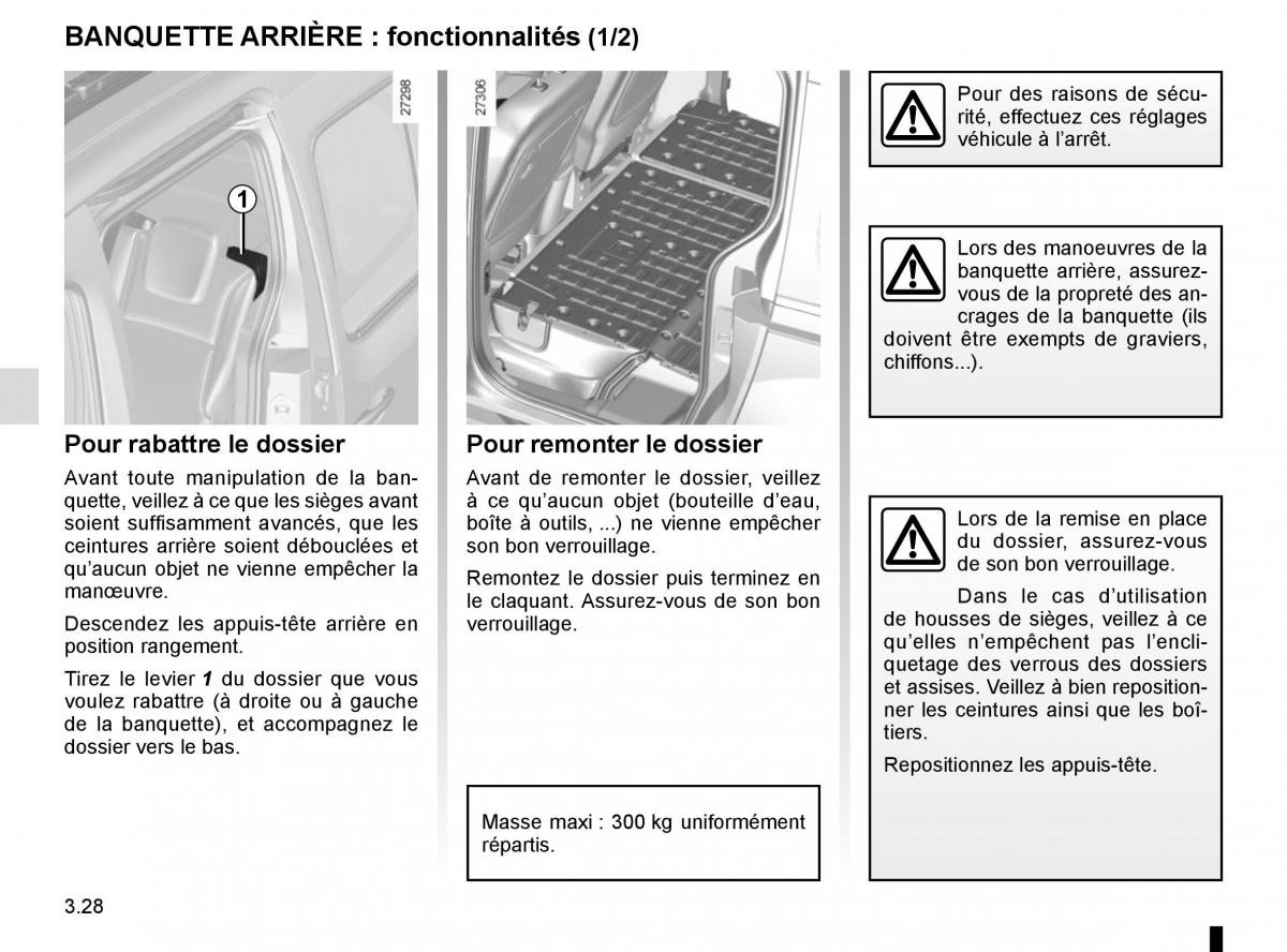 Renault Kangoo II 2 manuel du proprietaire / page 160