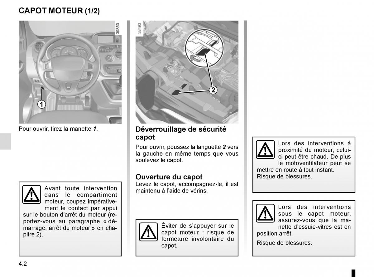 Renault Kangoo II 2 manuel du proprietaire / page 170