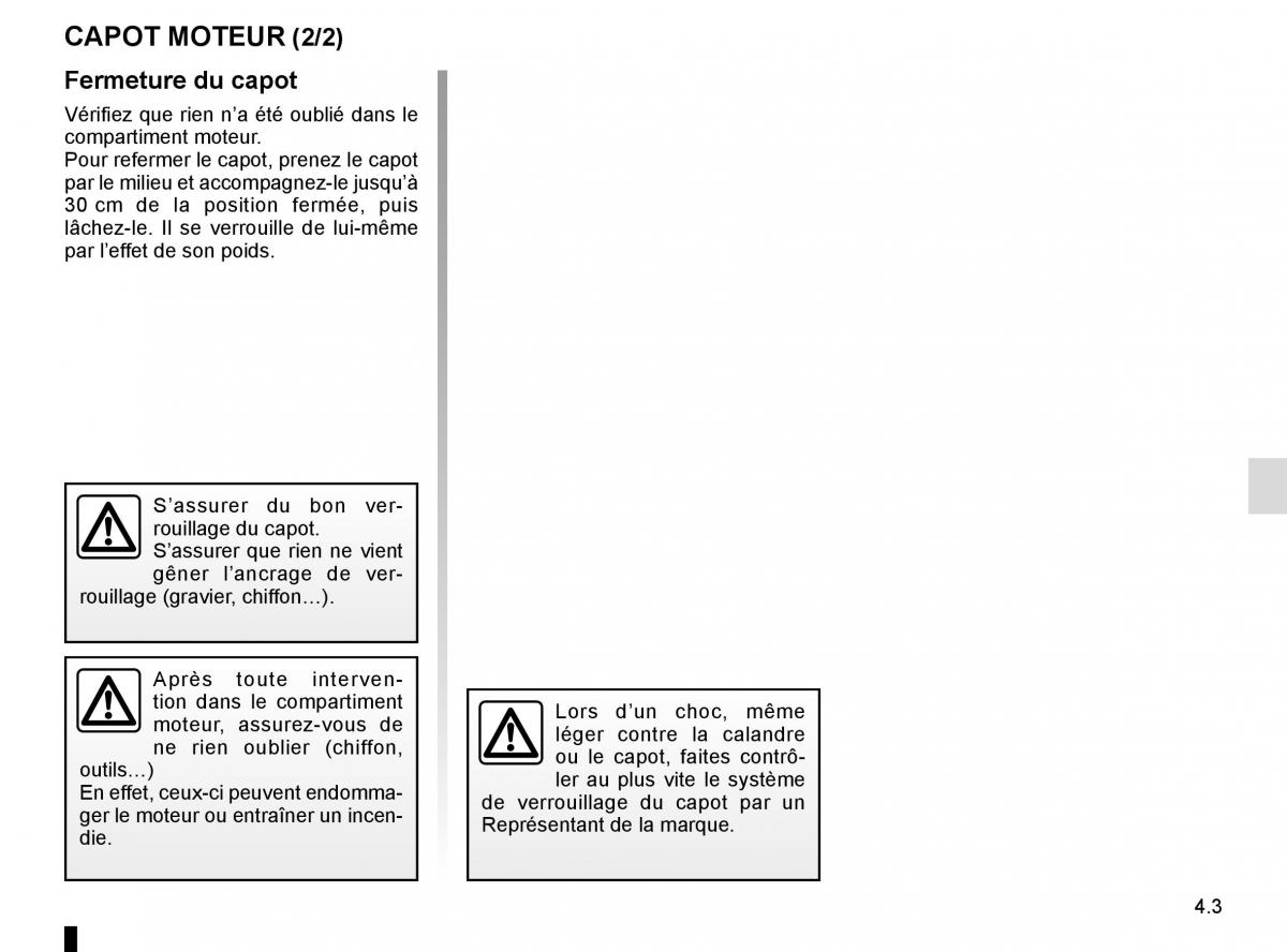 Renault Kangoo II 2 manuel du proprietaire / page 171