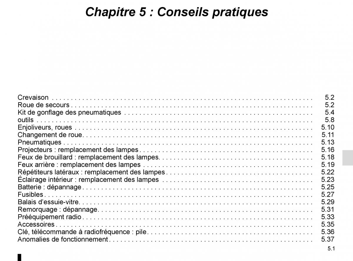 Renault Kangoo II 2 manuel du proprietaire / page 187