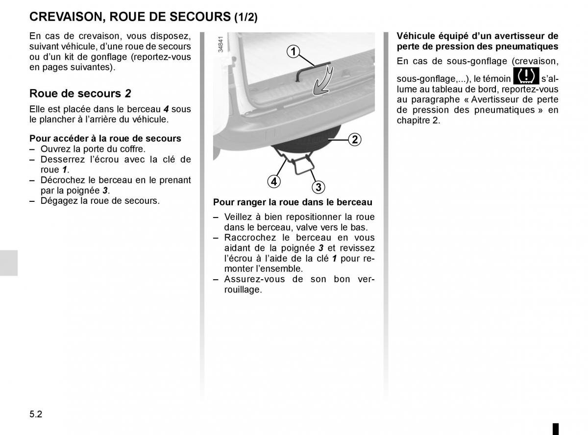 Renault Kangoo II 2 manuel du proprietaire / page 188