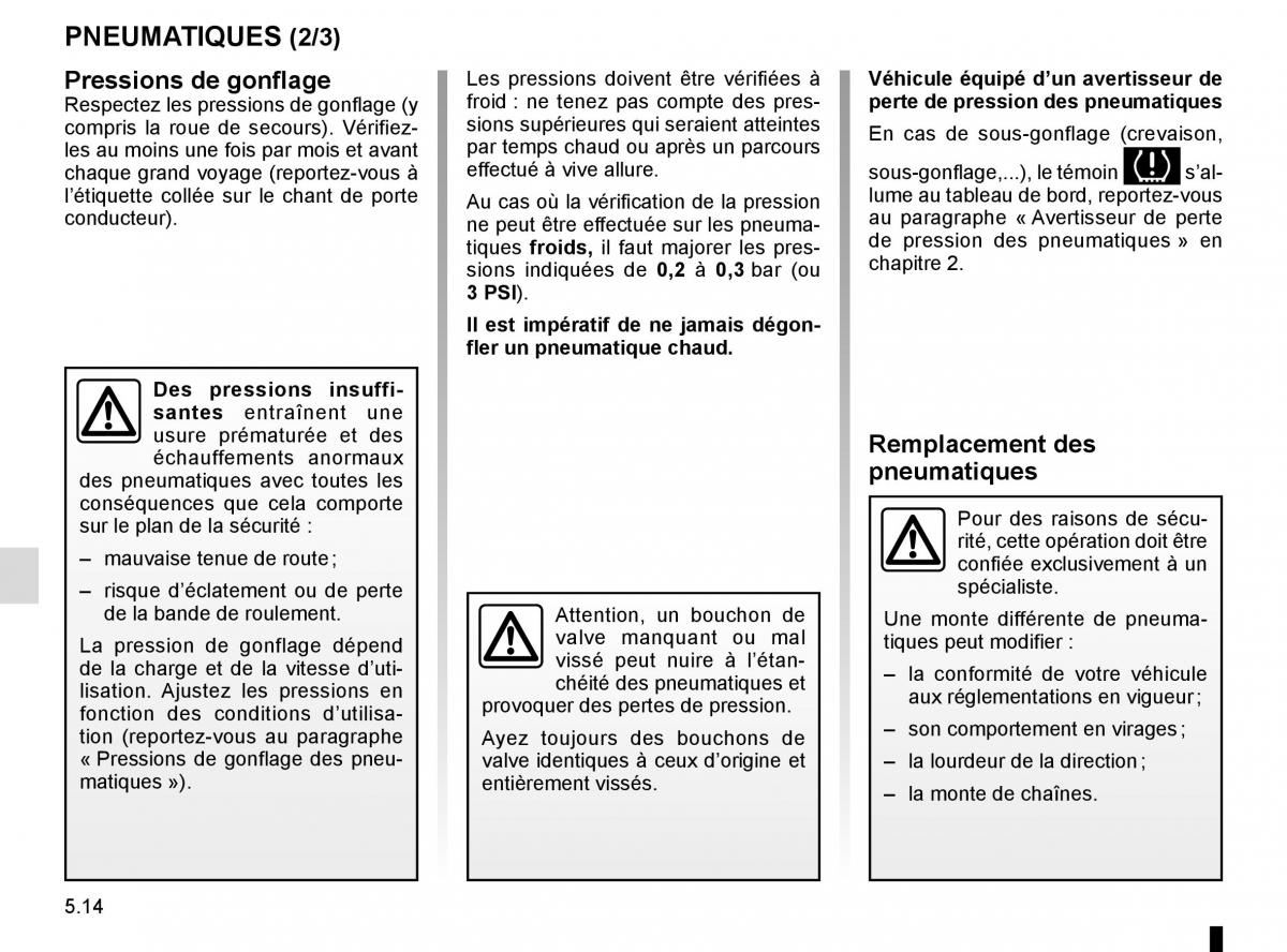 Renault Kangoo II 2 manuel du proprietaire / page 200