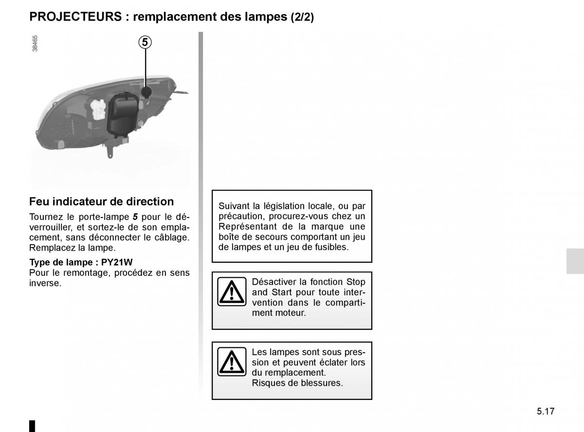 Renault Kangoo II 2 manuel du proprietaire / page 203