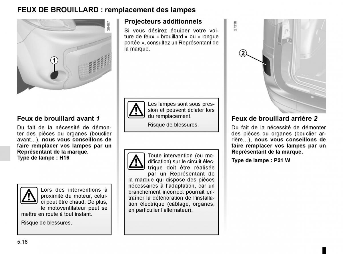 Renault Kangoo II 2 manuel du proprietaire / page 204