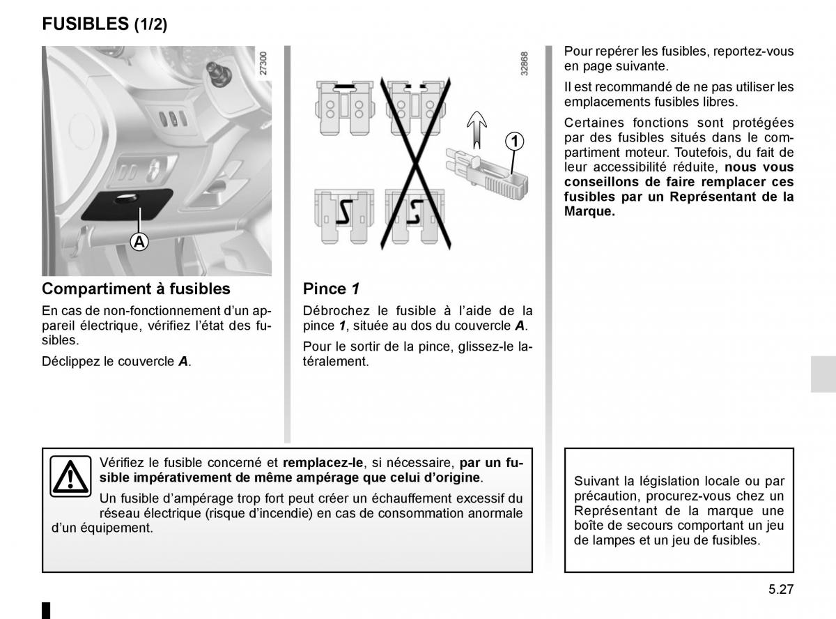 Renault Kangoo II 2 manuel du proprietaire / page 213