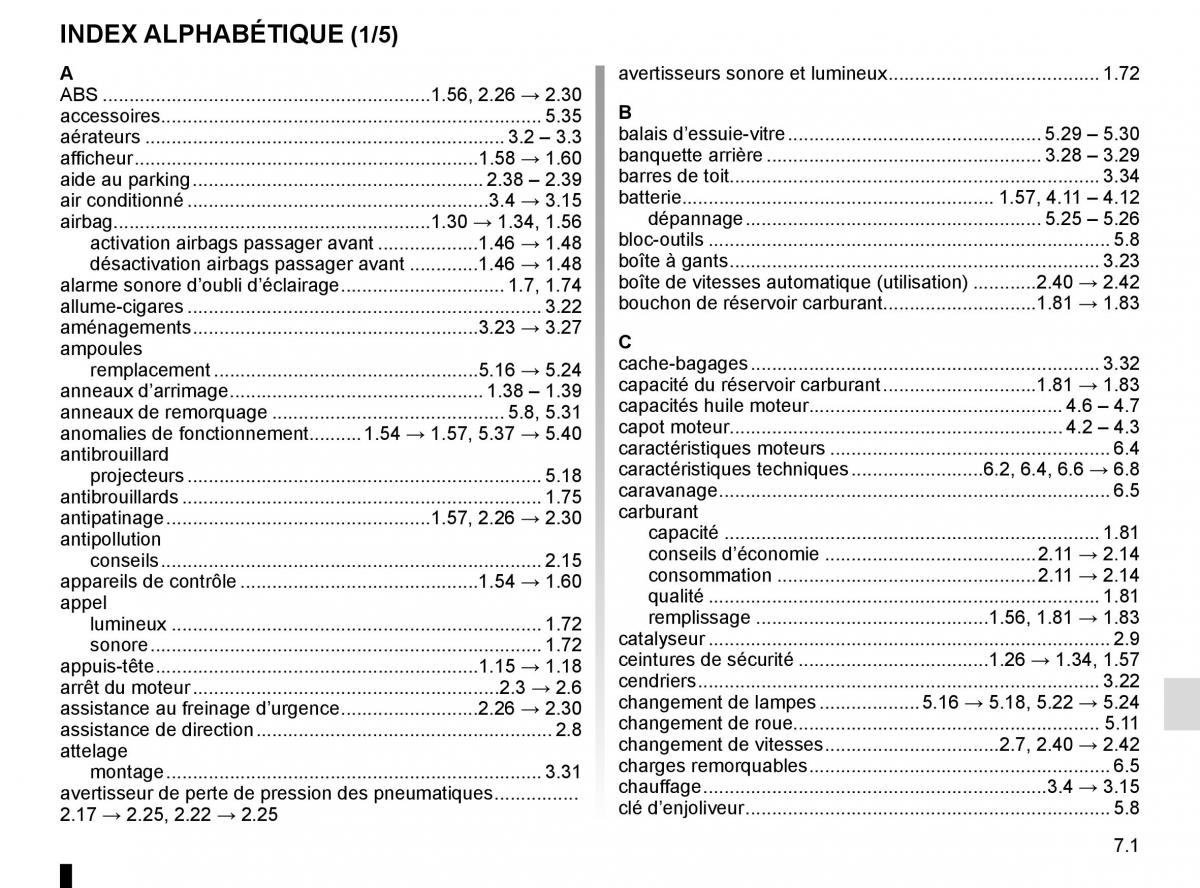 Renault Kangoo II 2 manuel du proprietaire / page 247