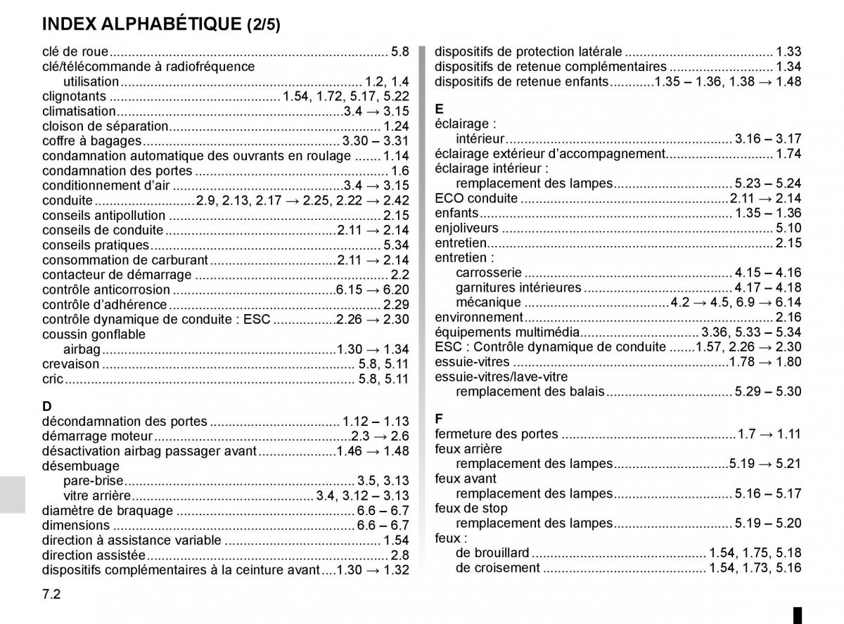 Renault Kangoo II 2 manuel du proprietaire / page 248