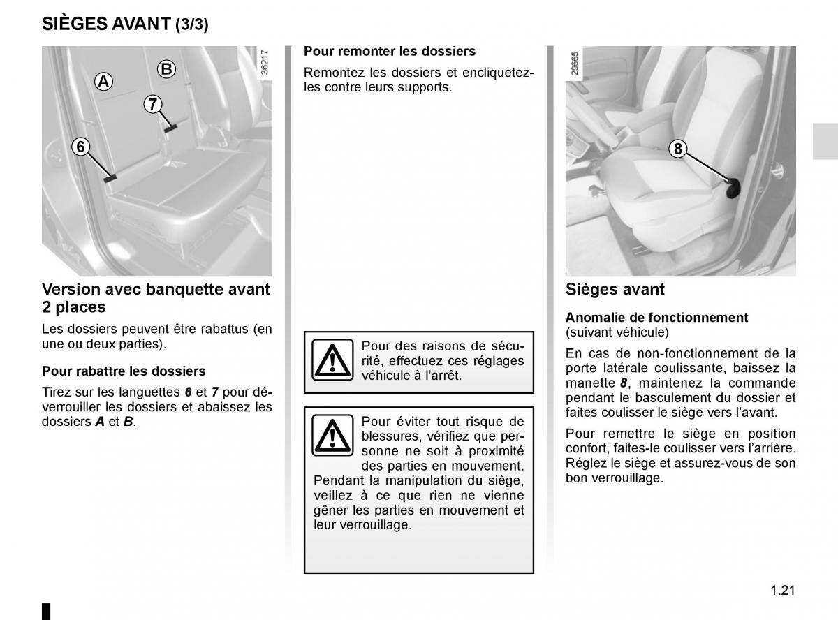 Renault Kangoo II 2 manuel du proprietaire / page 27