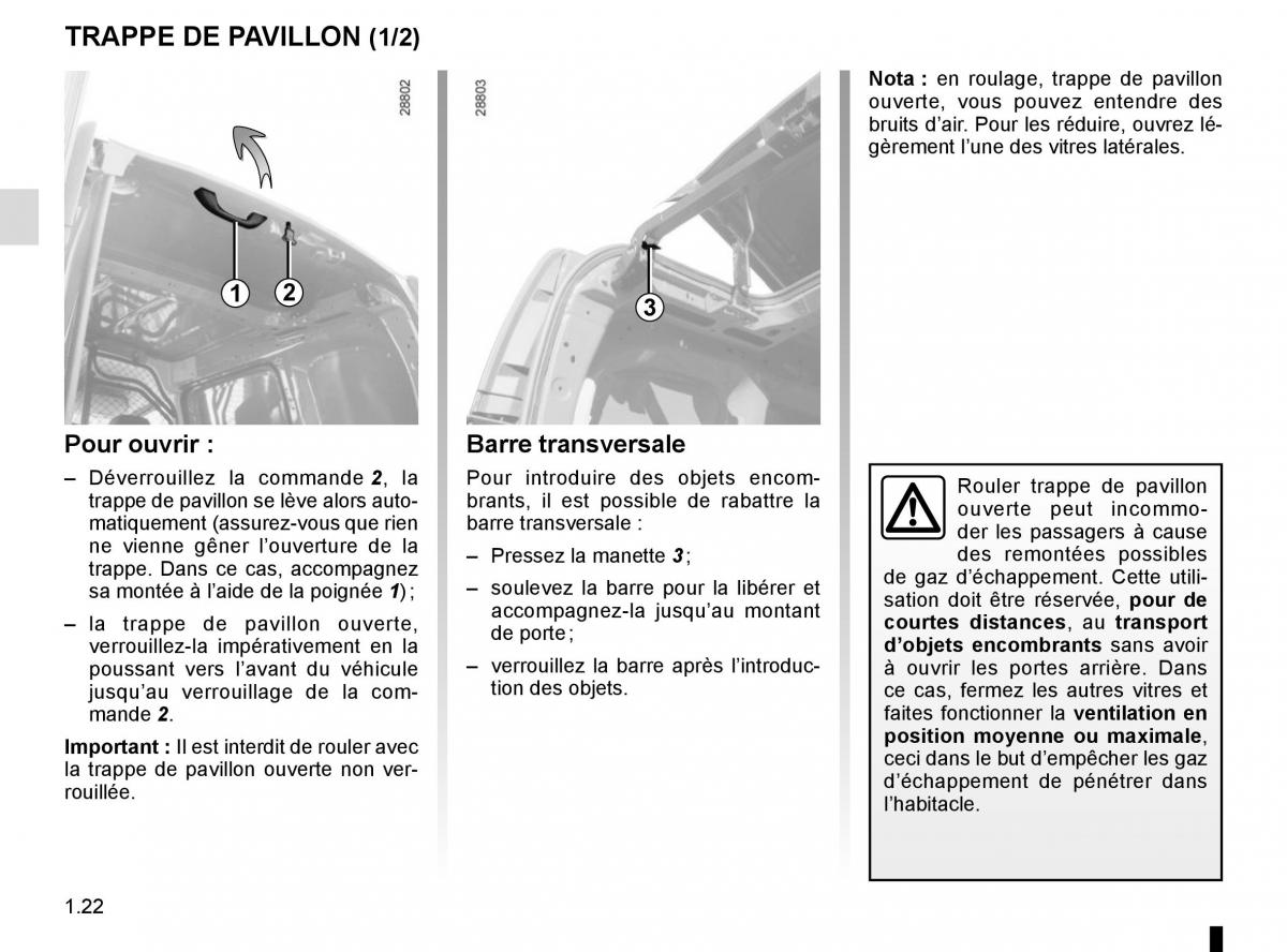 Renault Kangoo II 2 manuel du proprietaire / page 28