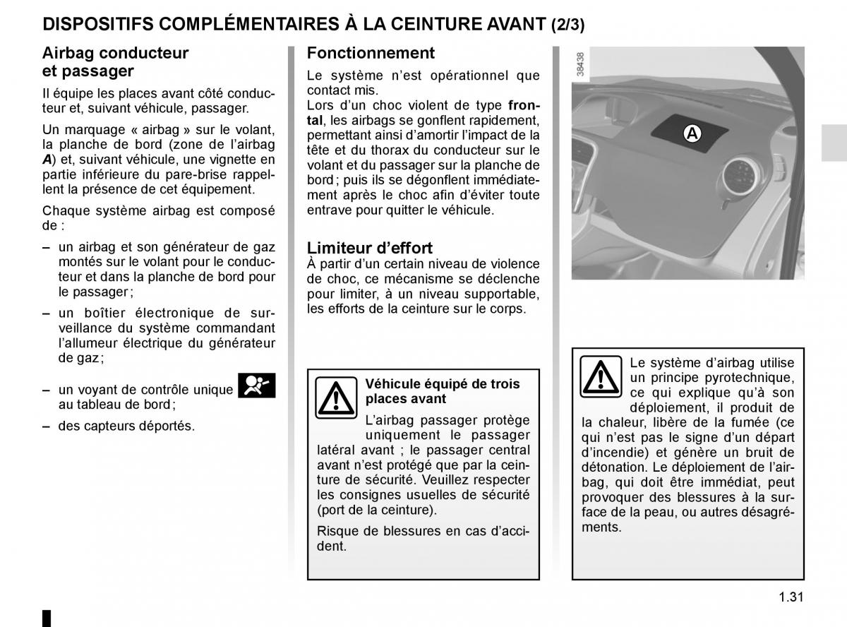 Renault Kangoo II 2 manuel du proprietaire / page 37