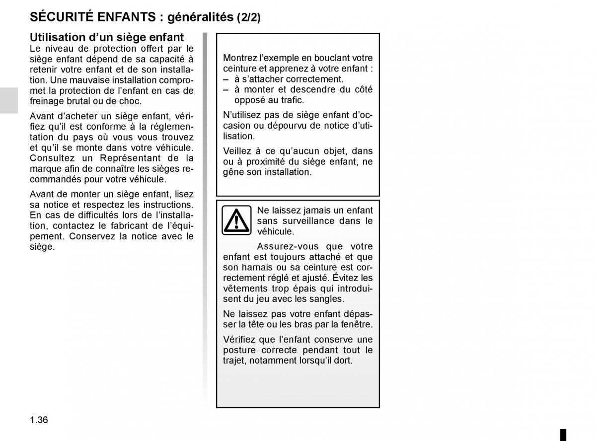 Renault Kangoo II 2 manuel du proprietaire / page 42