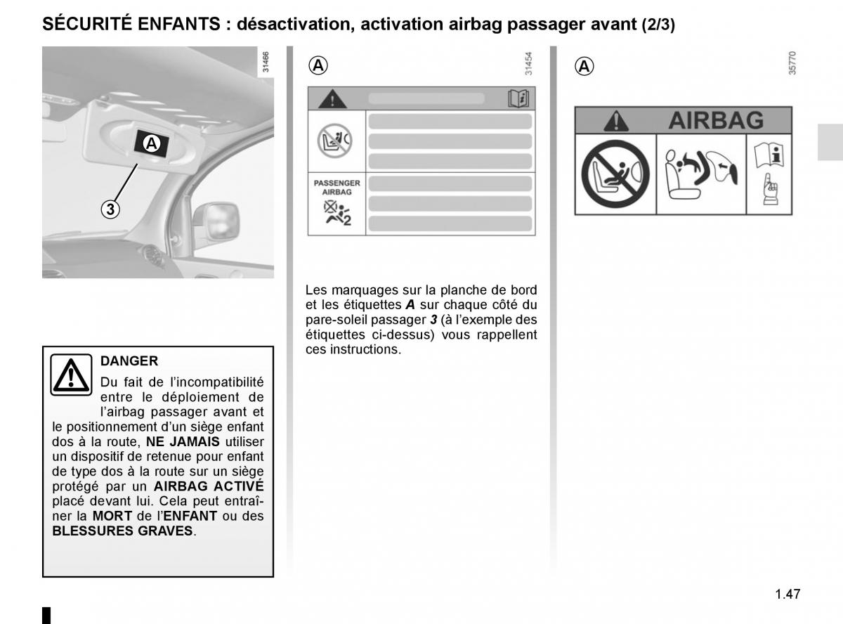 Renault Kangoo II 2 manuel du proprietaire / page 53