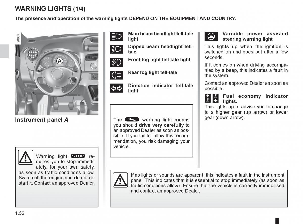 Renault Kangoo II 2 owners manual / page 58