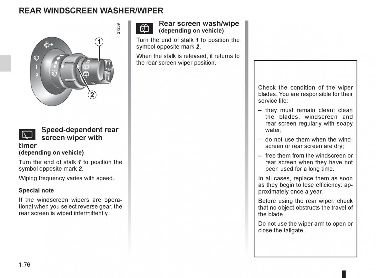 Renault Kangoo II 2 owners manual / page 82