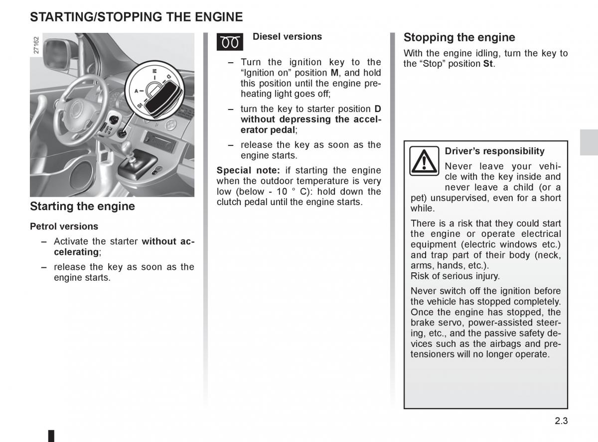 Renault Kangoo II 2 owners manual / page 89