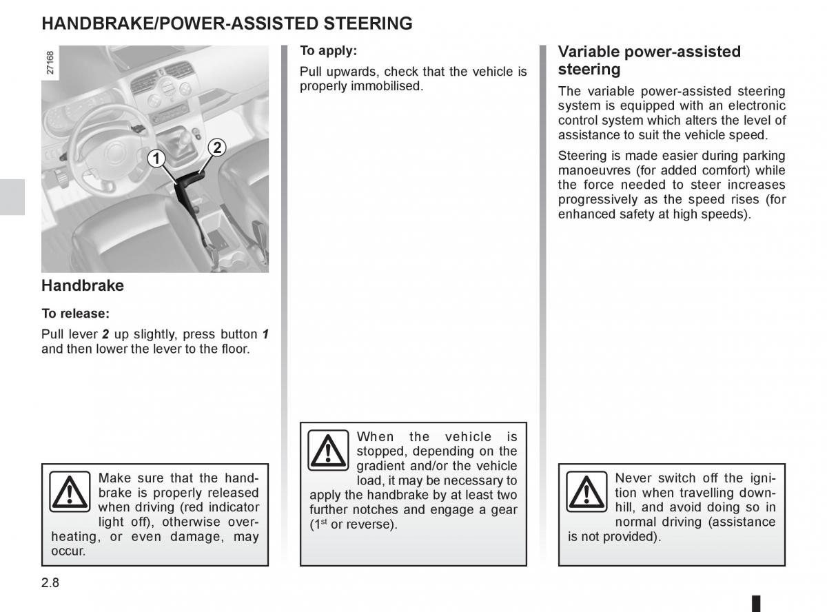 Renault Kangoo II 2 owners manual / page 94