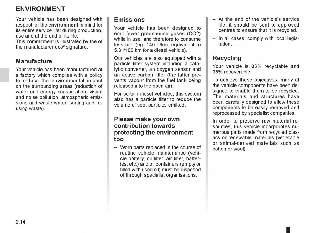 Renault Kangoo II 2 owners manual / page 100