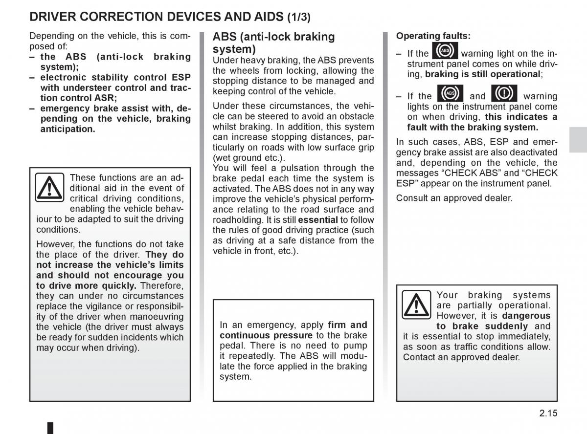 Renault Kangoo II 2 owners manual / page 101