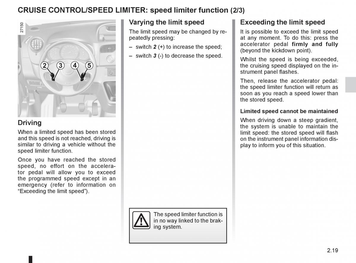 Renault Kangoo II 2 owners manual / page 105