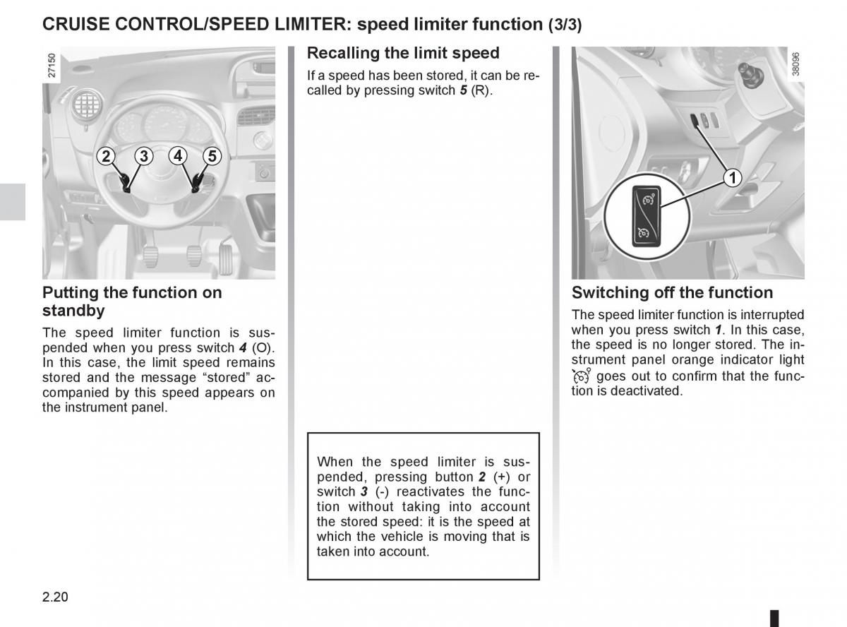 Renault Kangoo II 2 owners manual / page 106