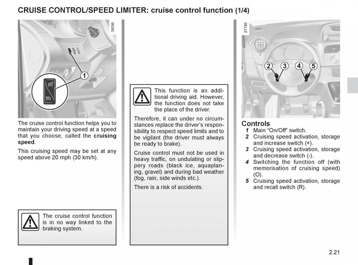 Renault Kangoo II 2 owners manual / page 107