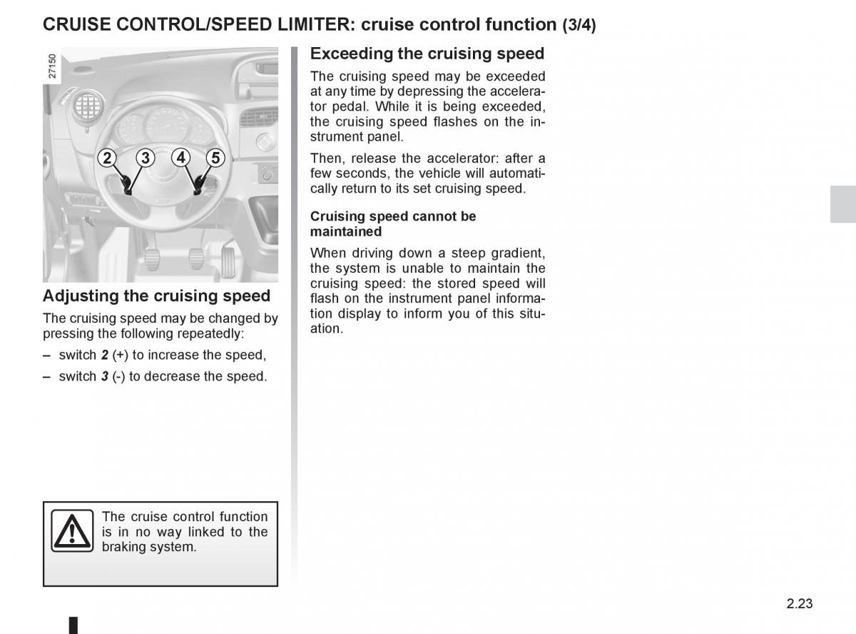 Renault Kangoo II 2 owners manual / page 109