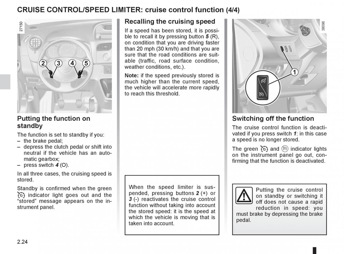 Renault Kangoo II 2 owners manual / page 110