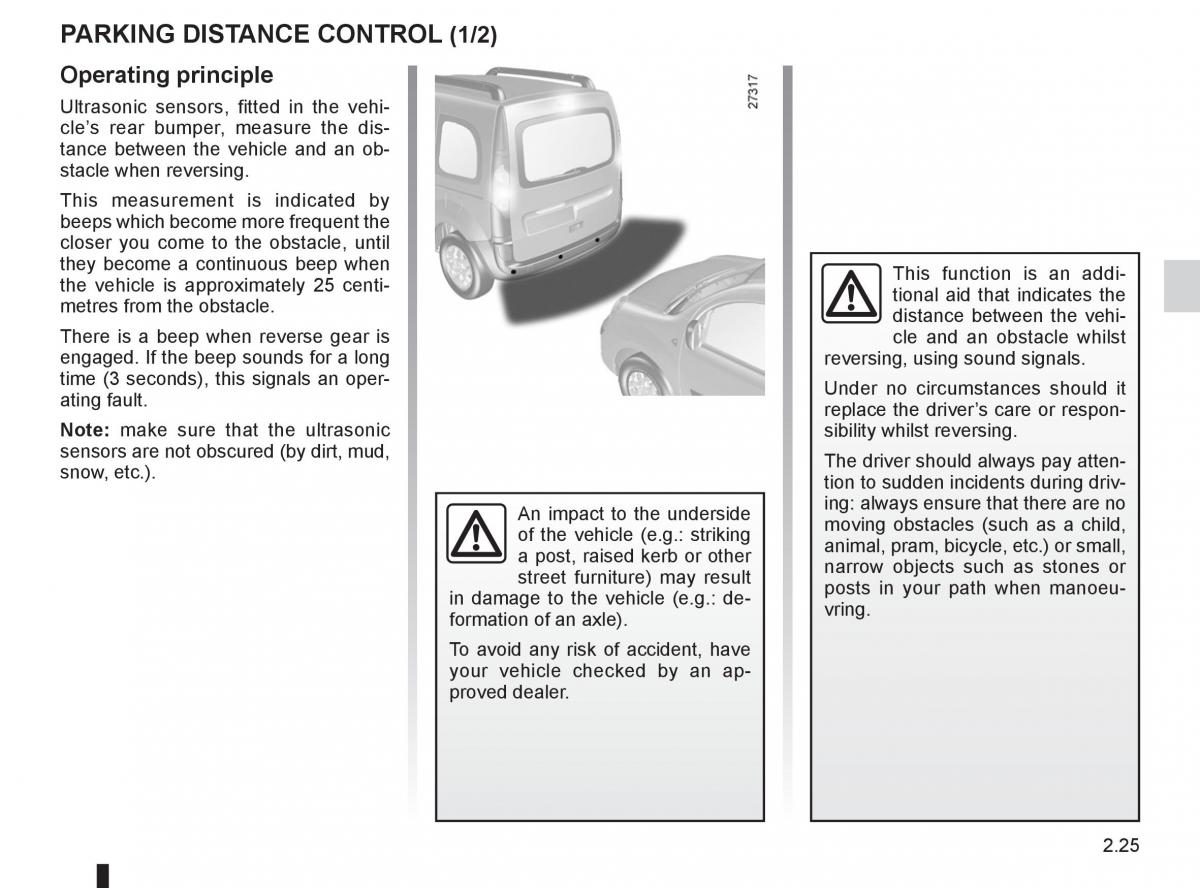 Renault Kangoo II 2 owners manual / page 111