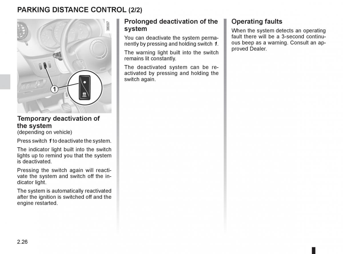 Renault Kangoo II 2 owners manual / page 112