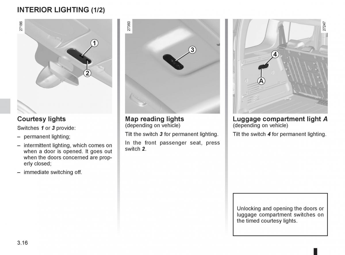 Renault Kangoo II 2 owners manual / page 132