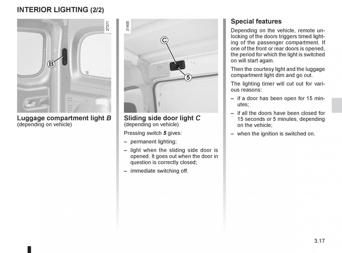 Renault Kangoo II 2 owners manual / page 133