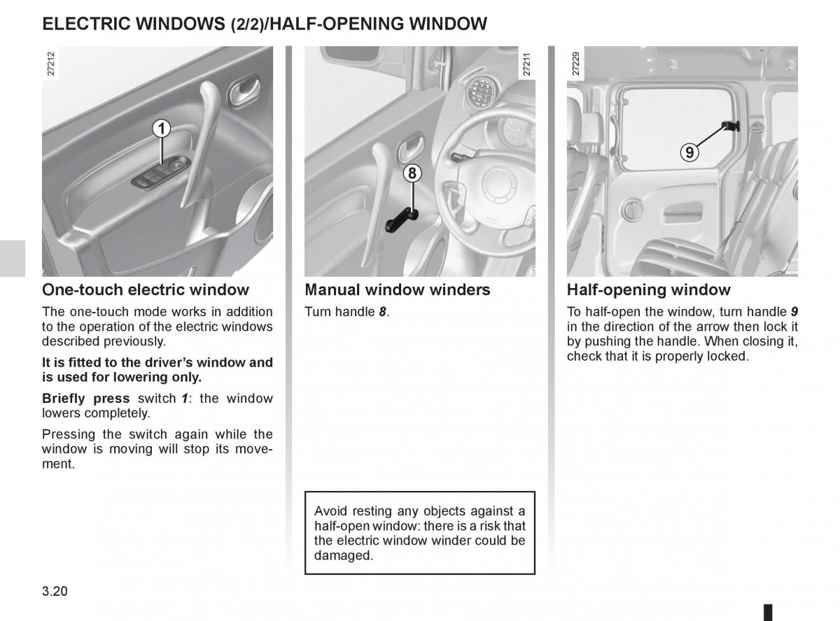 Renault Kangoo II 2 owners manual / page 136