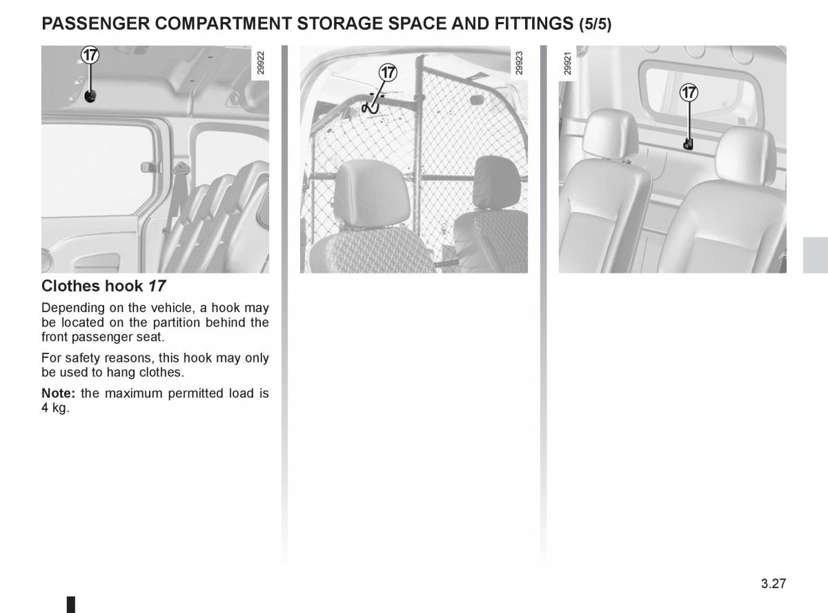 Renault Kangoo II 2 owners manual / page 143