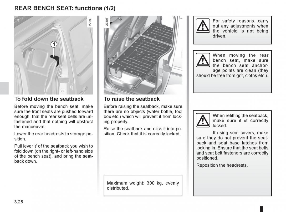 Renault Kangoo II 2 owners manual / page 144