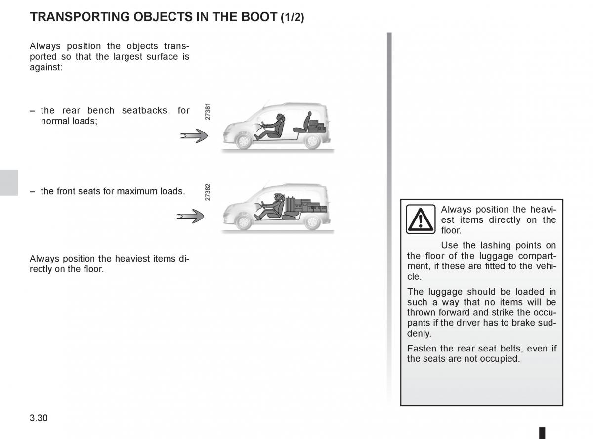 Renault Kangoo II 2 owners manual / page 146