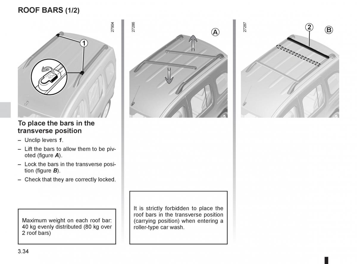 Renault Kangoo II 2 owners manual / page 150