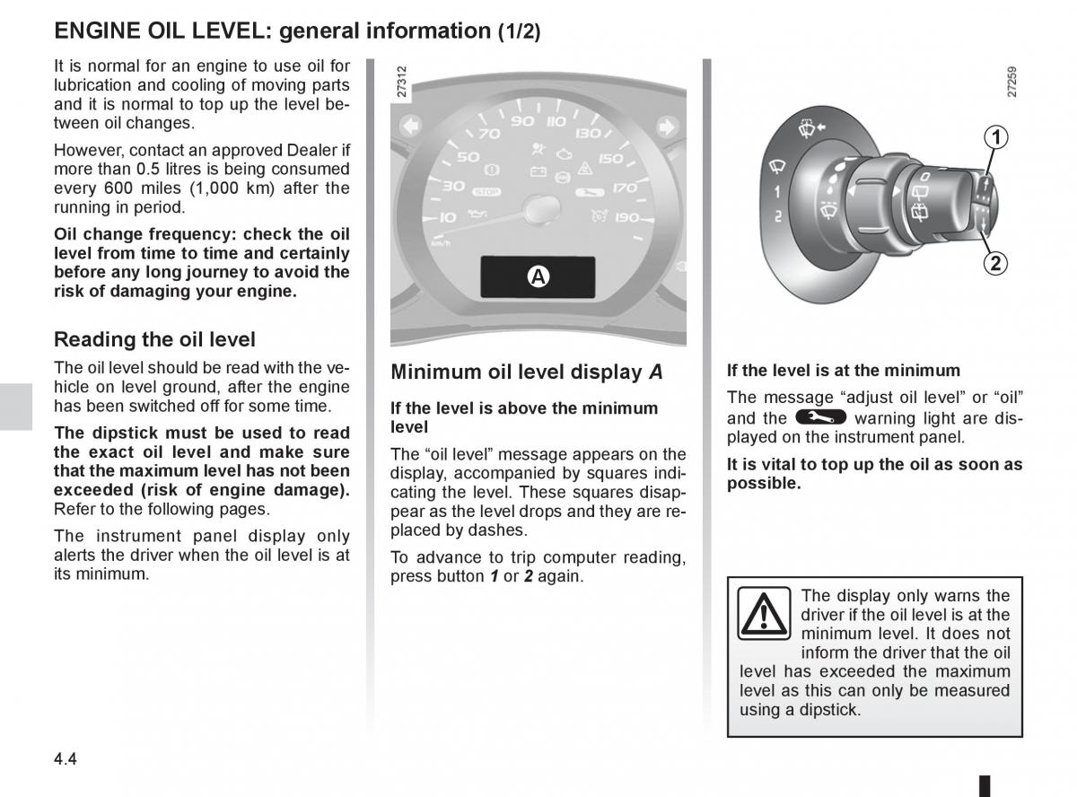 Renault Kangoo II 2 owners manual / page 156