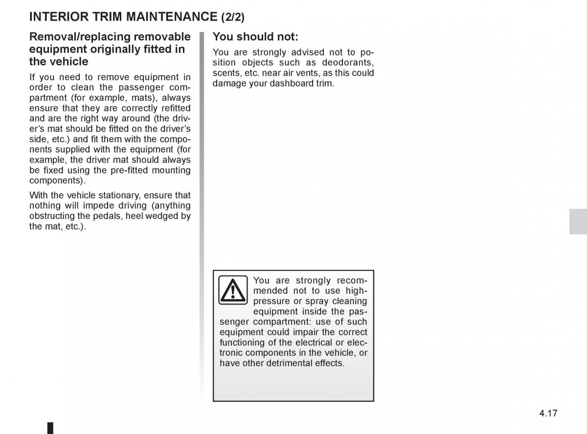 Renault Kangoo II 2 owners manual / page 169