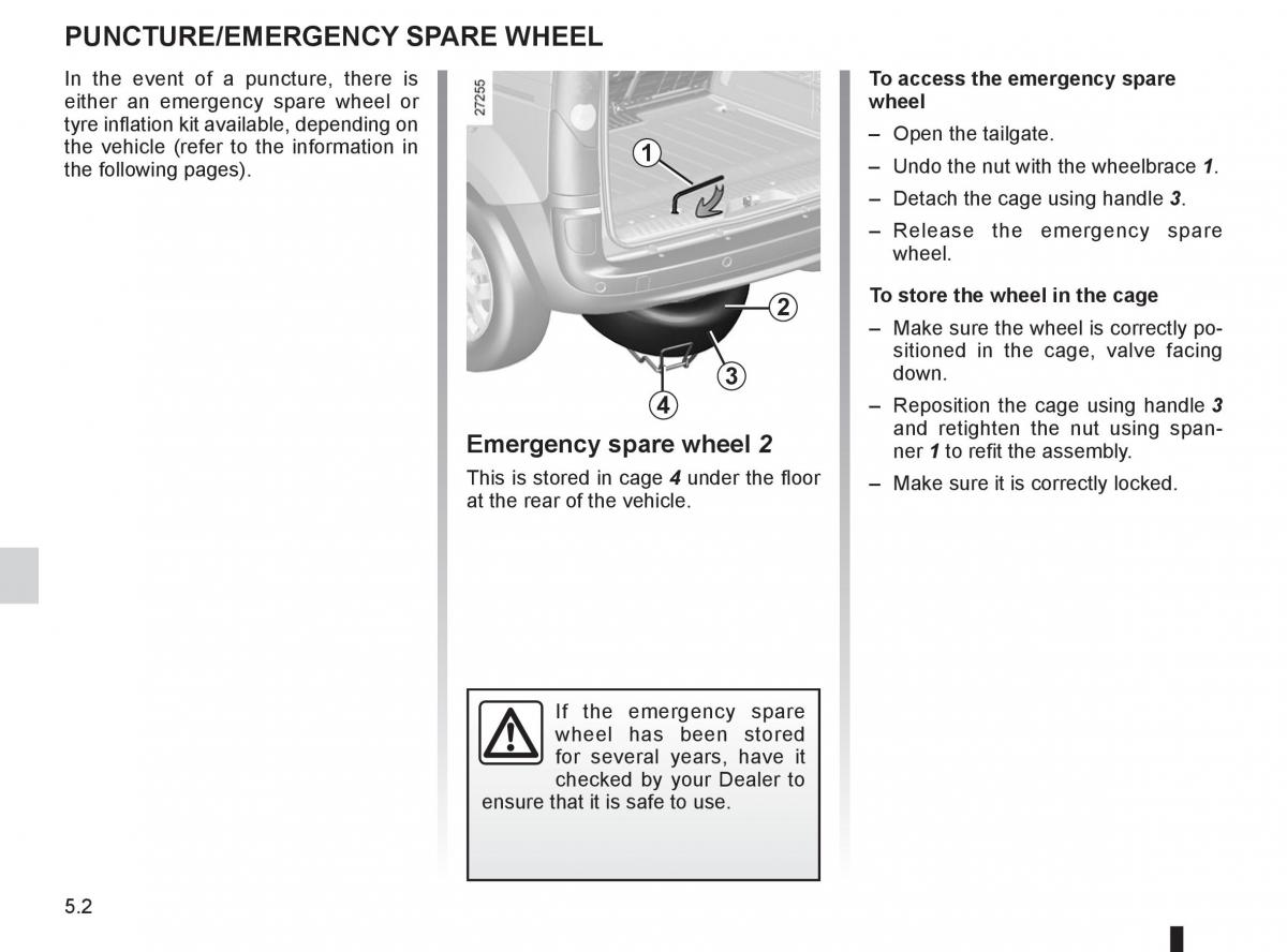 Renault Kangoo II 2 owners manual / page 172