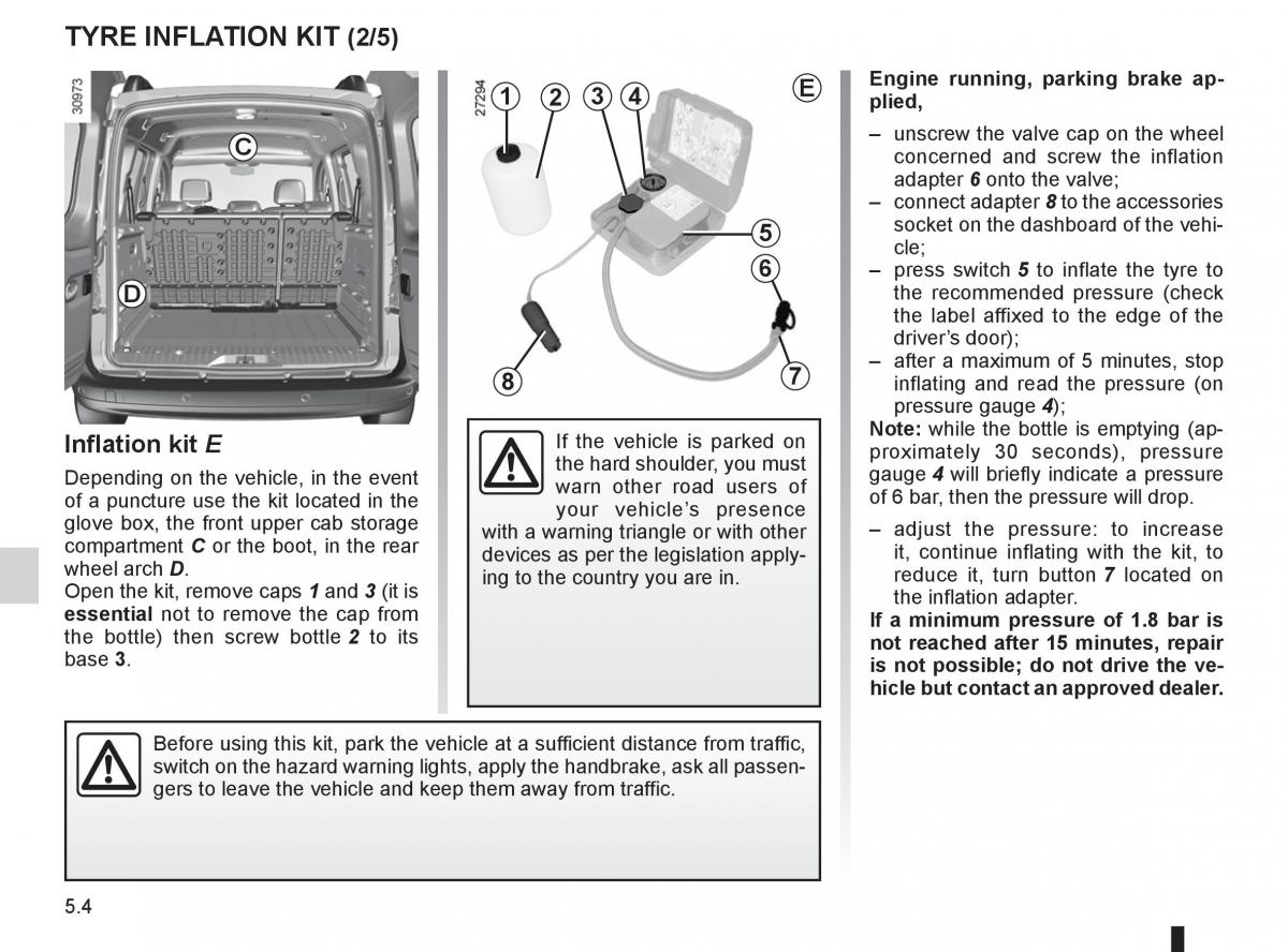 Renault Kangoo II 2 owners manual / page 174