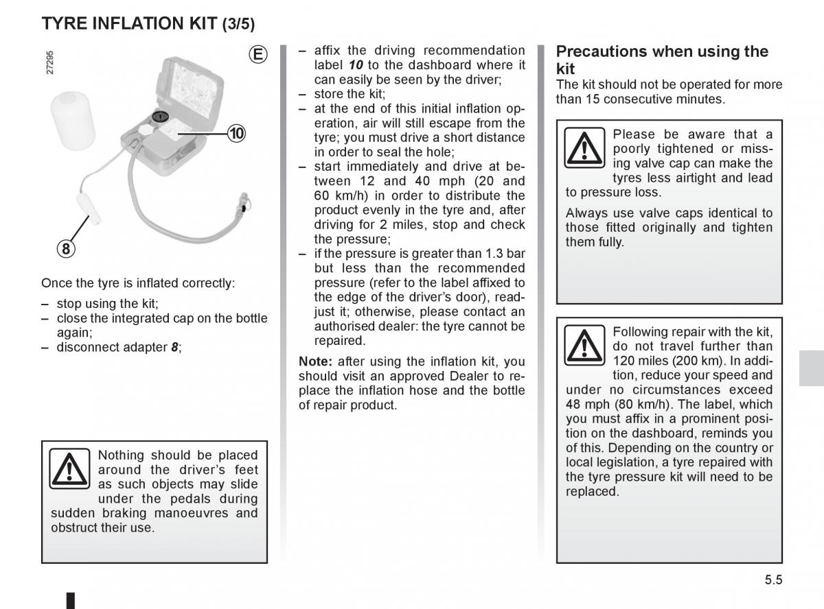 Renault Kangoo II 2 owners manual / page 175