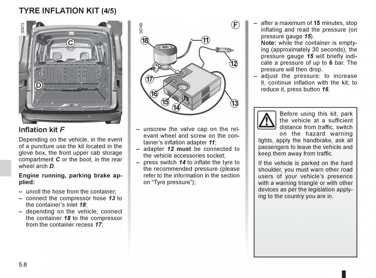 Renault Kangoo II 2 owners manual / page 176