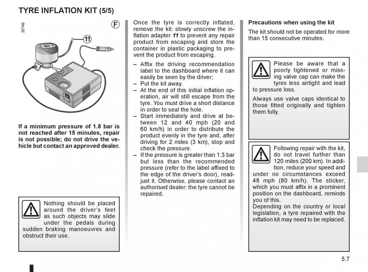 Renault Kangoo II 2 owners manual / page 177