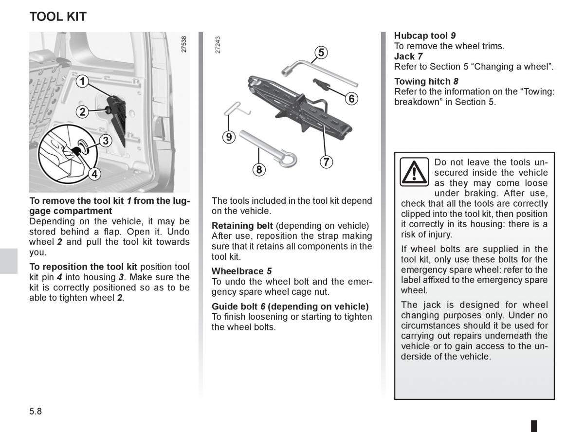 Renault Kangoo II 2 owners manual / page 178