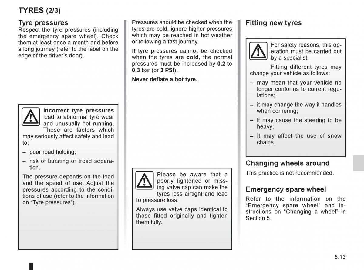 Renault Kangoo II 2 owners manual / page 183