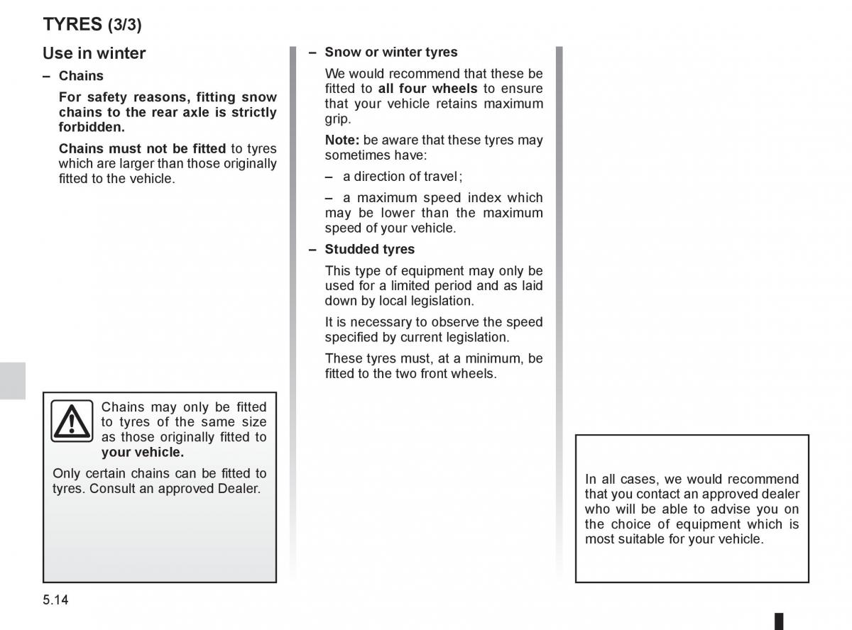 Renault Kangoo II 2 owners manual / page 184