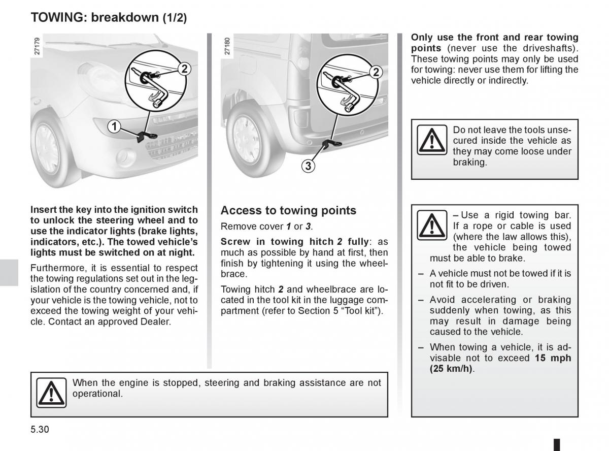 Renault Kangoo II 2 owners manual / page 200